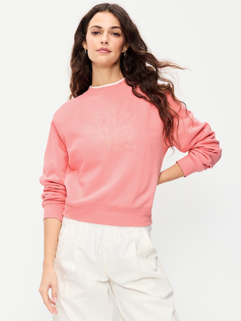 Vintage Crew-Neck Logo-Graphic Sweatshirt