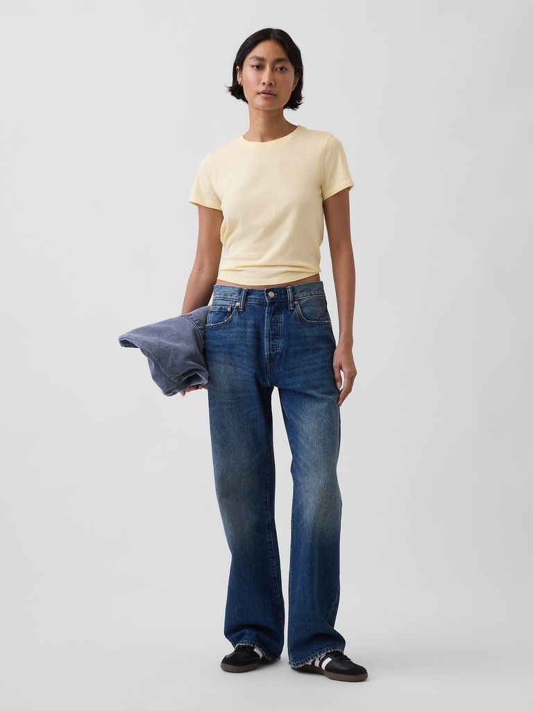 Cotton Jersey Shrunken T-Shirt