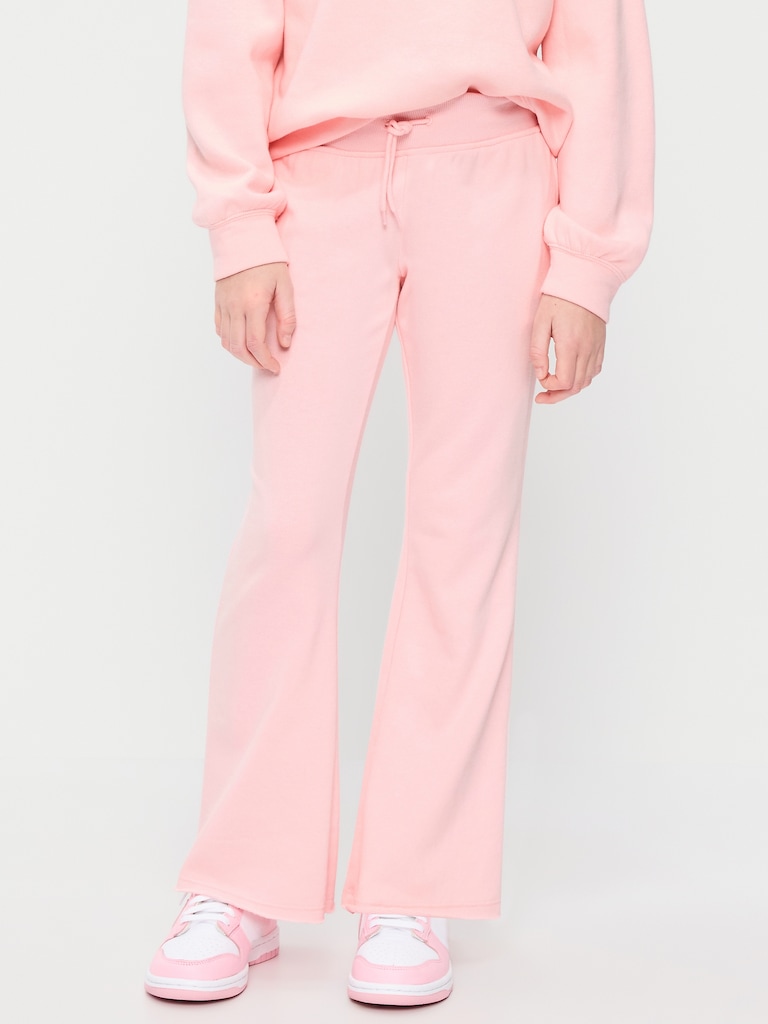 Slim French-Terry Flare-Leg Sweatpants for Girls