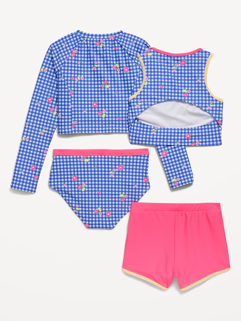 Zip Rashguard Swim 4-Piece for Girls