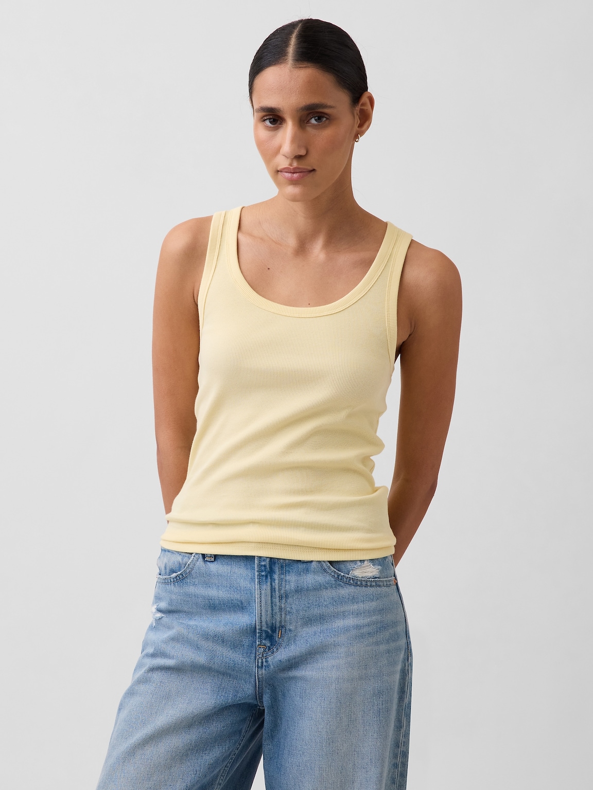 Rib Scoop Tank Top