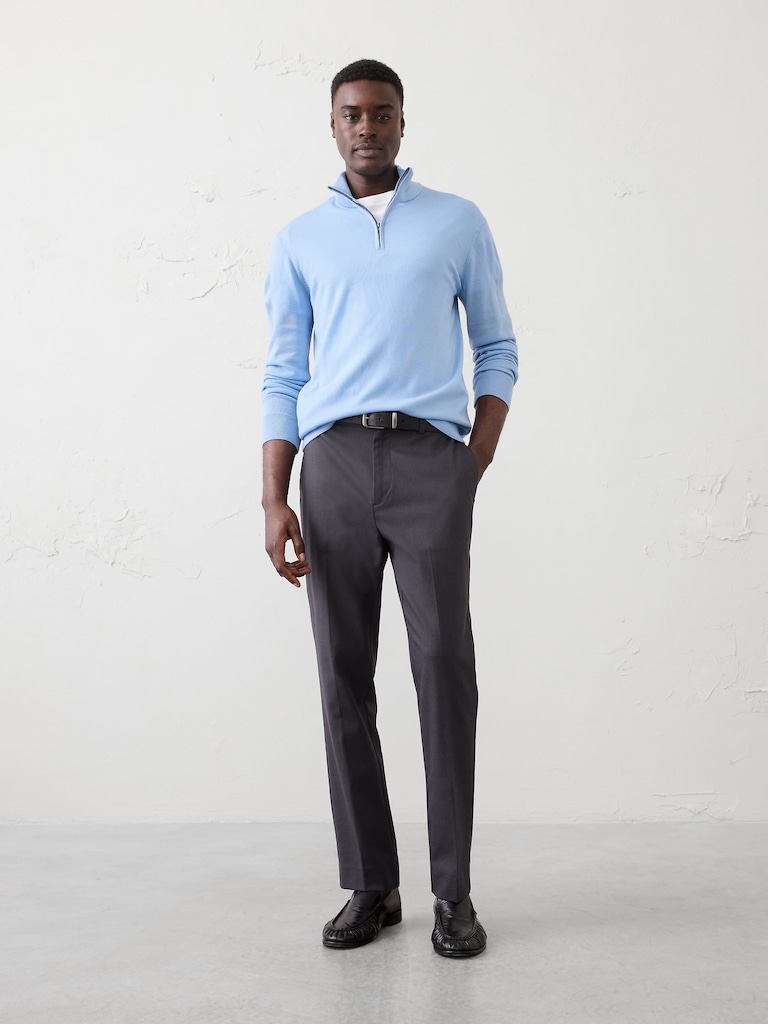 Merino Wool Quarter-Zip Sweater