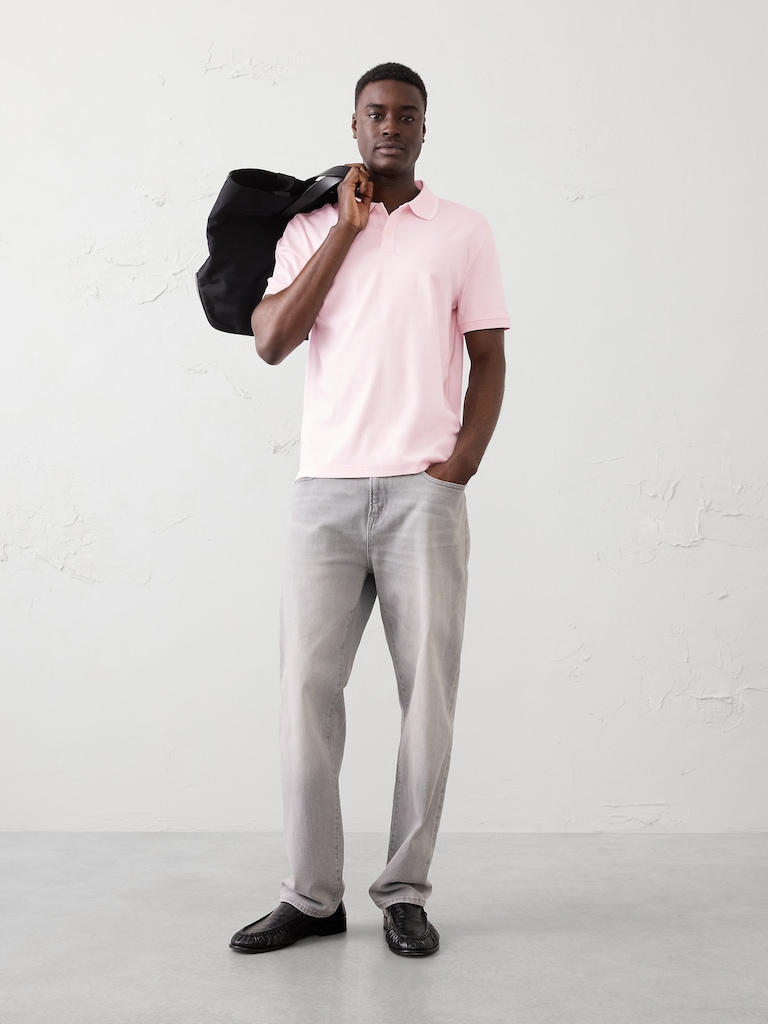 Standard-Fit Luxe Touch Tipped Polo