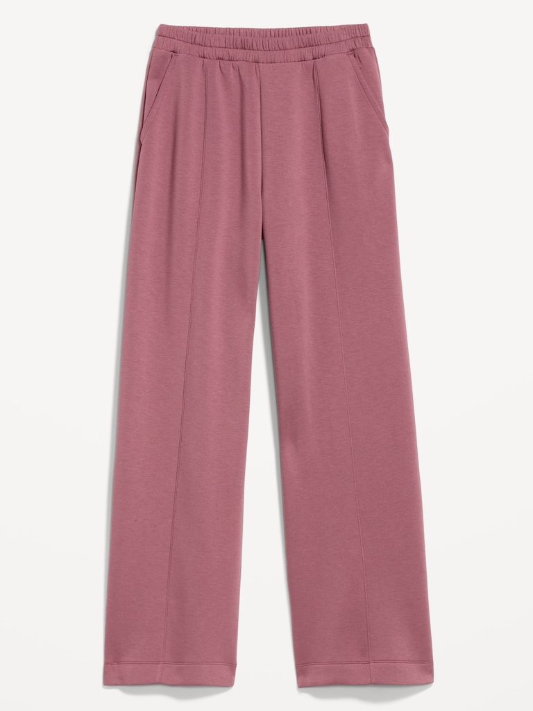 High-Waisted Bounce Fleece Wide-Leg Sweatpants