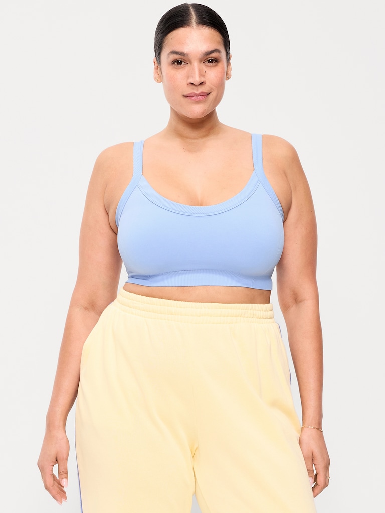 Light Support Fluid Seamless Ribbed Sports Bra