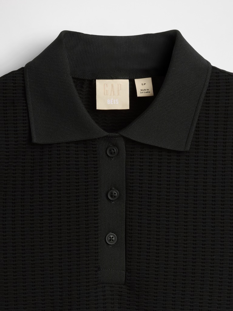 Gap × BÉIS Seamless Crop Polo Shirt