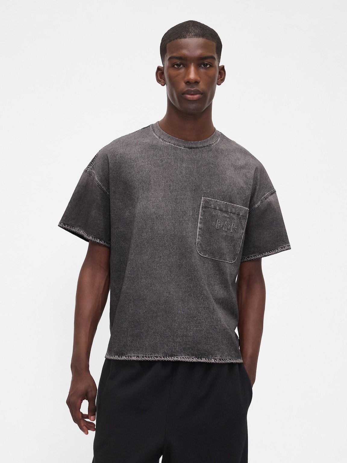 Gap × BÉIS Adult Knit Denim Pocket T-Shirt