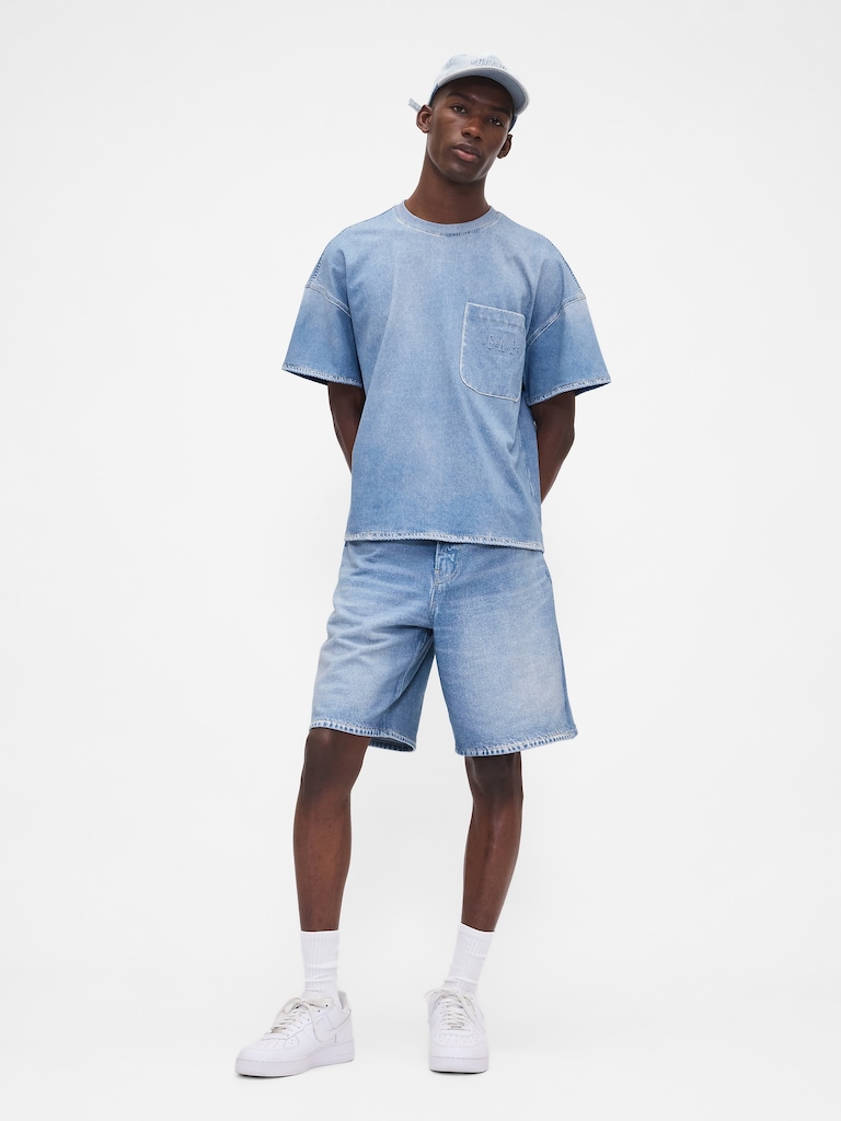 Gap × BÉIS Adult Knit Denim Pocket T-Shirt