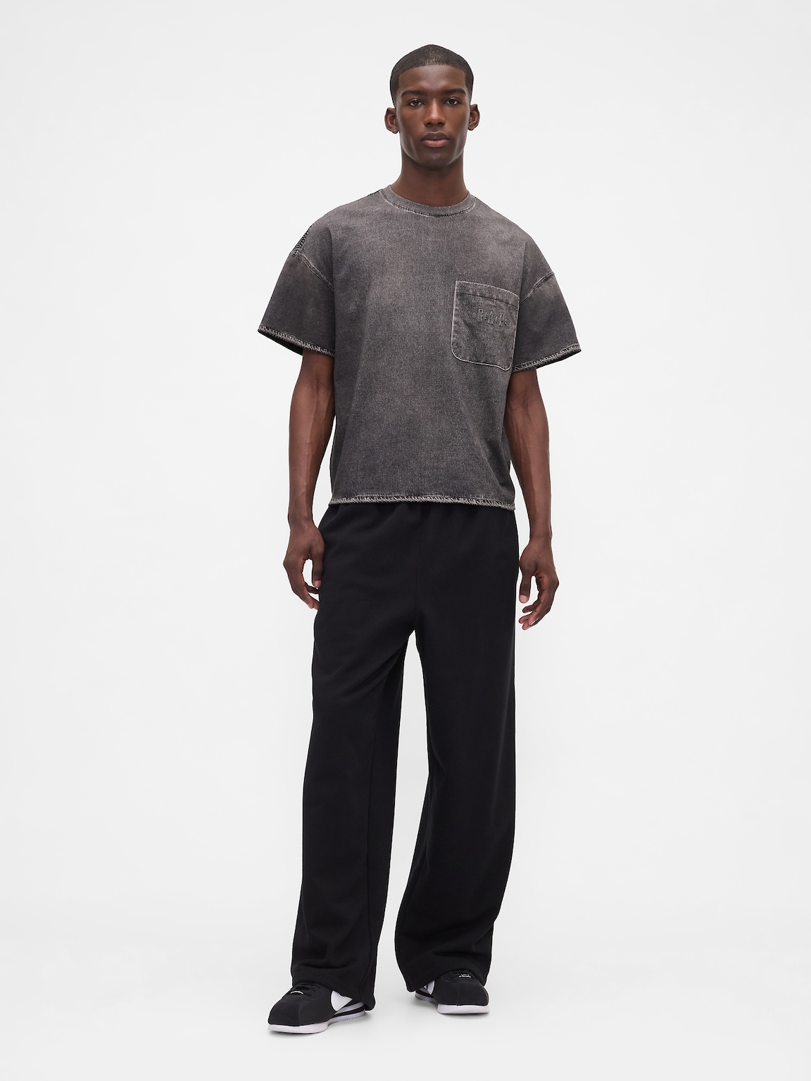 Gap × BÉIS Adult Knit Denim Pocket T-Shirt