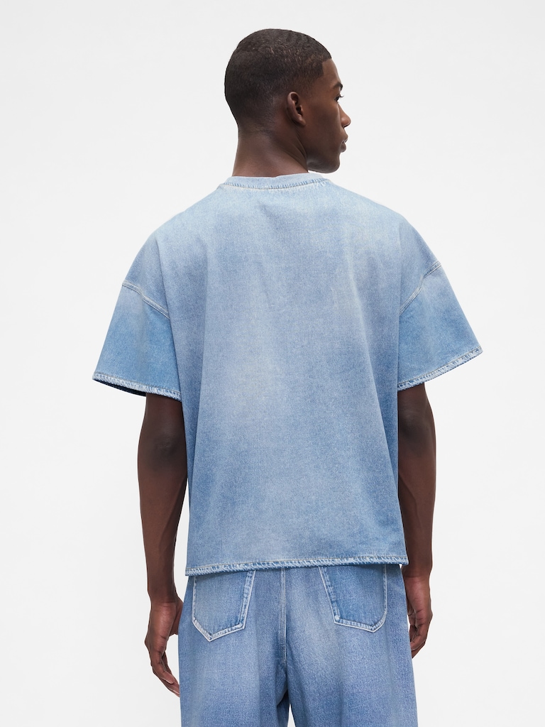 Gap × BÉIS Adult Knit Denim Pocket T-Shirt