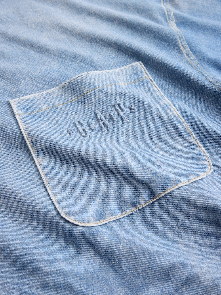 Gap × BÉIS Adult Knit Denim Pocket T-Shirt