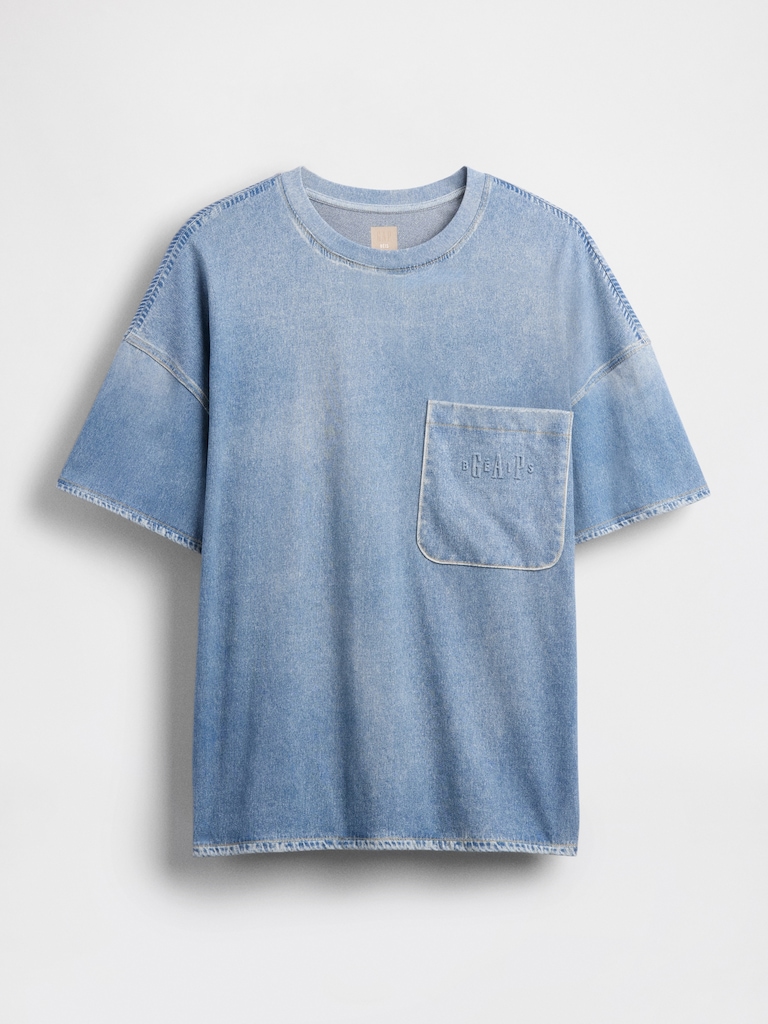 Gap × BÉIS Adult Knit Denim Pocket T-Shirt