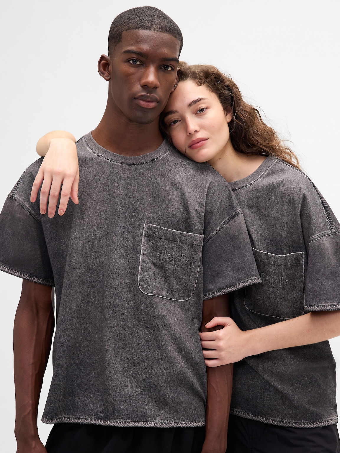 Gap × BÉIS Adult Knit Denim Pocket T-Shirt