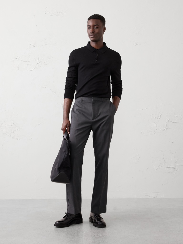 Tailored-Fit Sharkskin Trouser