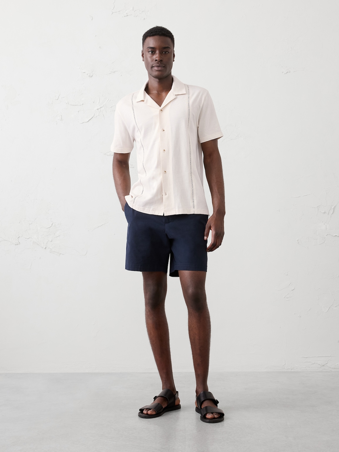Standard-Fit Knit Resort Shirt