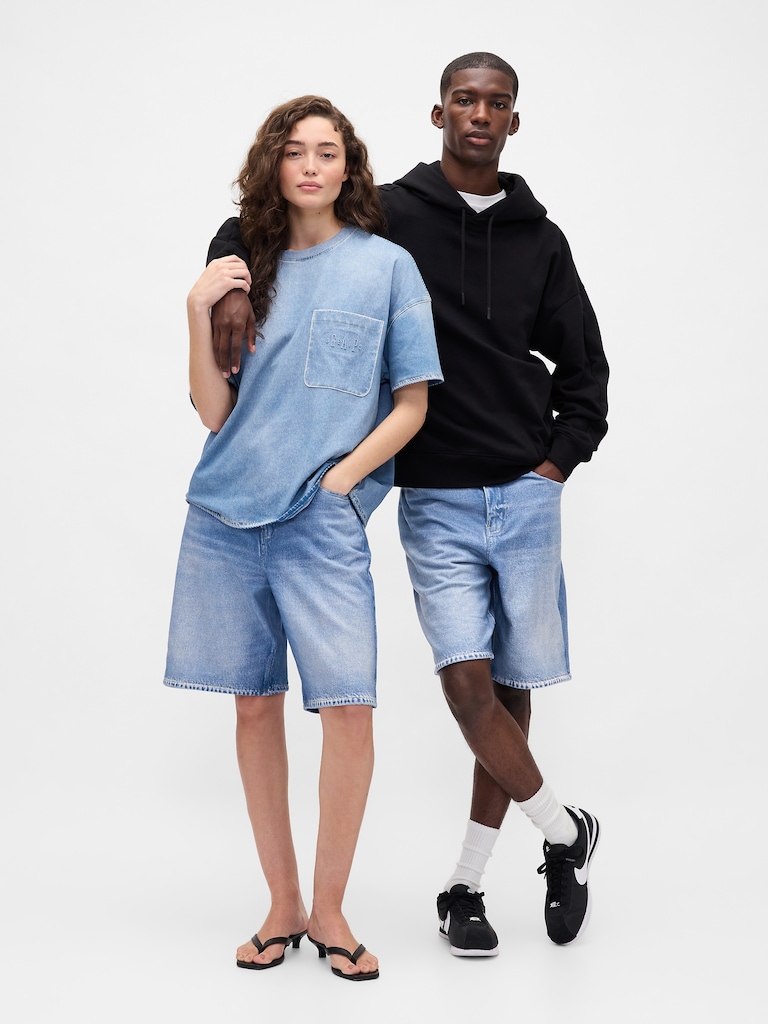 Gap × BÉIS Adult Knit Denim Baggy Shorts