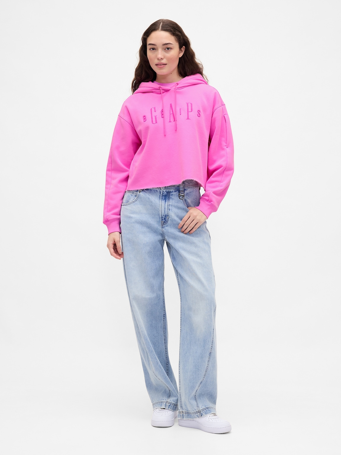 Gap × BÉIS Oversized Crop Hoodie