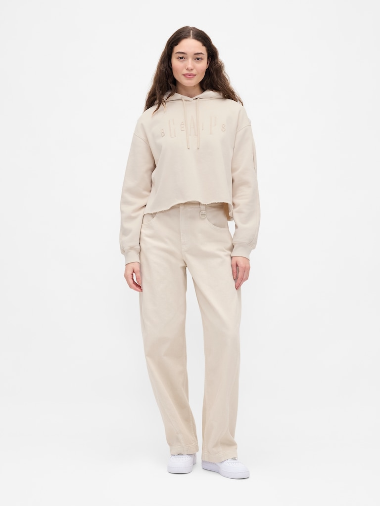 Gap × BÉIS Oversized Crop Hoodie