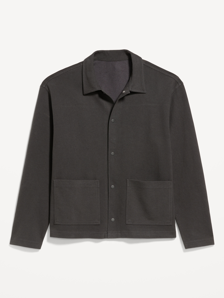 Cropped Loose Utility Shacket