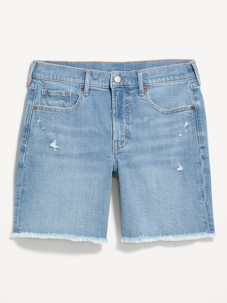 High-Waisted OG Jean Cut-Off Shorts -- 7-inch inseam