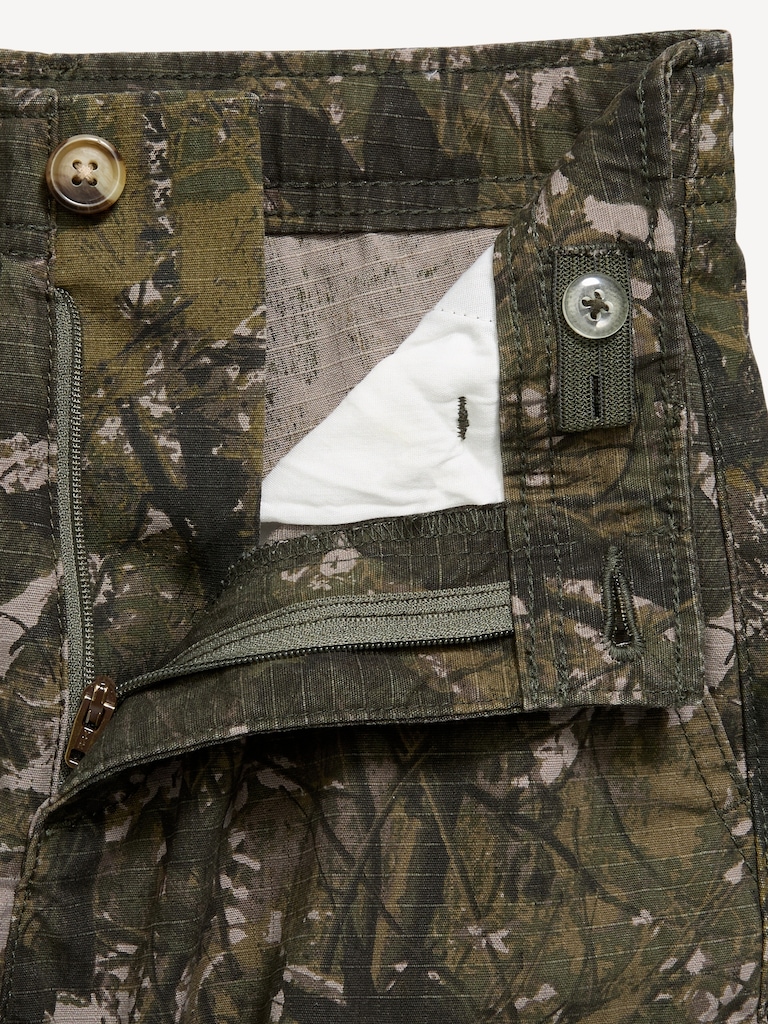 Knee Length Baggy Ripstop Cargo Shorts for Boys