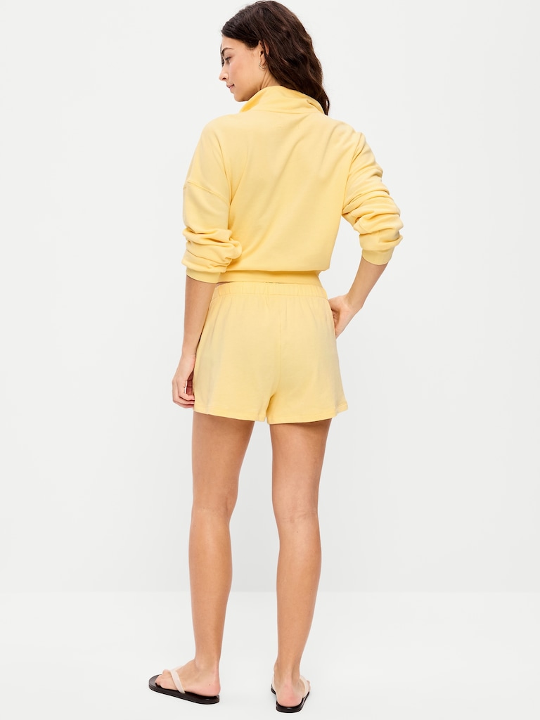 High-Waisted Loose Logo Shorts -- 3-inch inseam