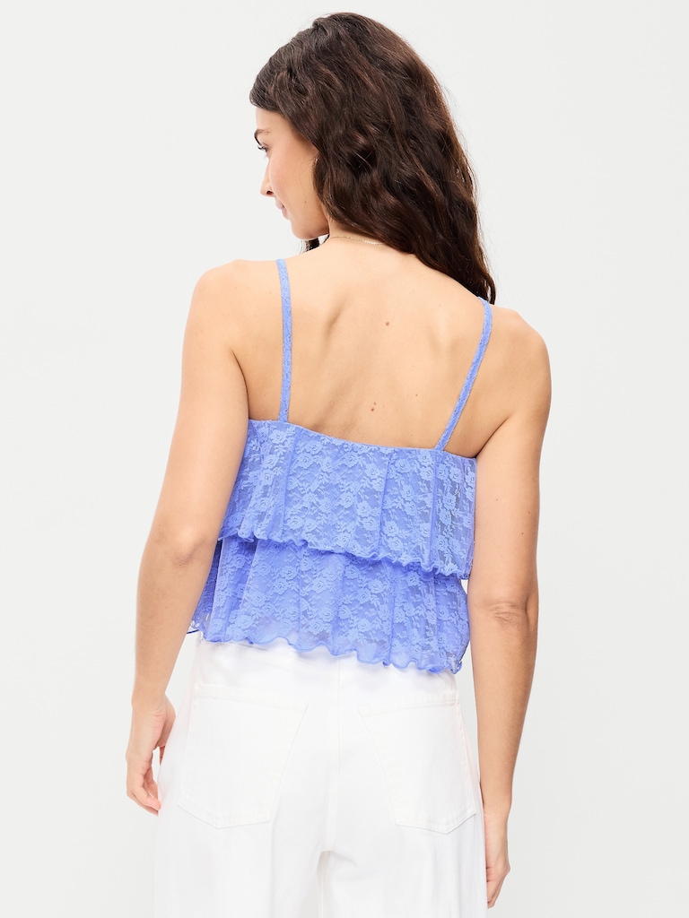 Tiered Lace Ruffle Top