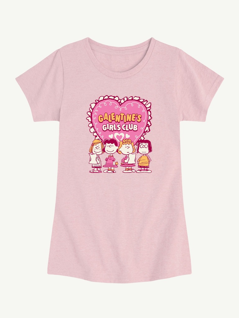 Peanuts Galentines Girls Club Short Sleeve Graphic T-Shirt For Toddler