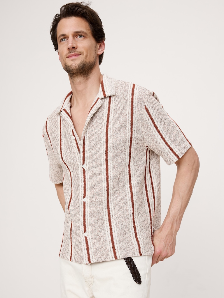 Relaxed-Fit Striped Resort Shirt