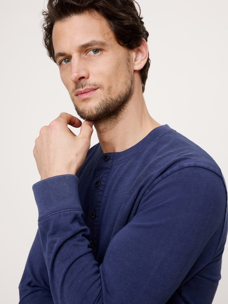 Heritage Cotton Slub Henley T-Shirt