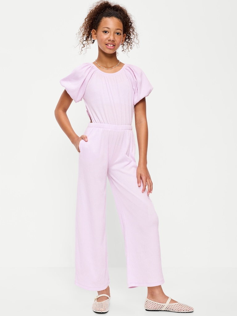 Fit and Flare Side-Cutout Jumpsuit for Girls