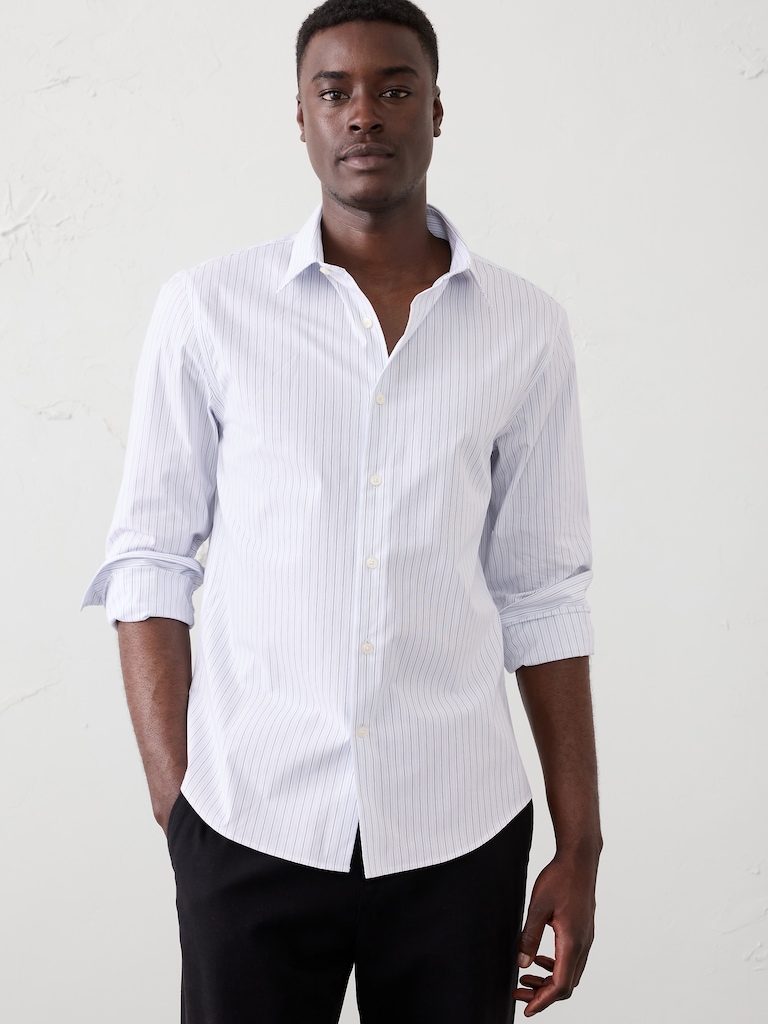 Slim-Fit Untucked Dress Shirt
