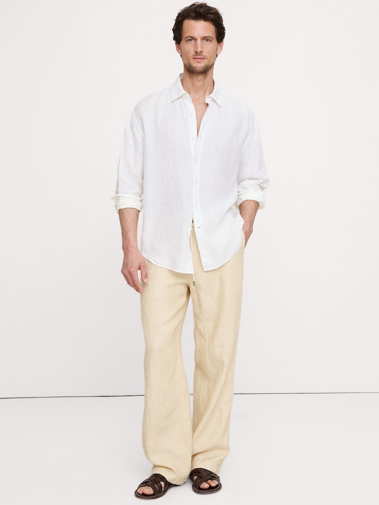 Relaxed Linen Pull-on Beach Pant