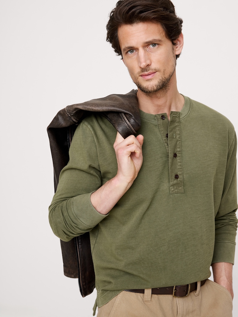 Heritage Cotton Slub Henley T-Shirt