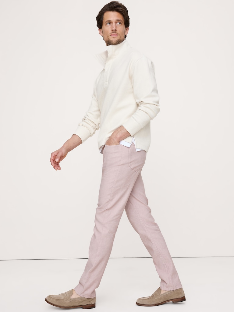 Slim Linen-Cotton Traveler Pant
