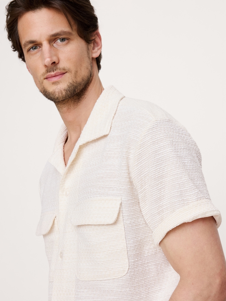 Textured Knit Resort Shirt