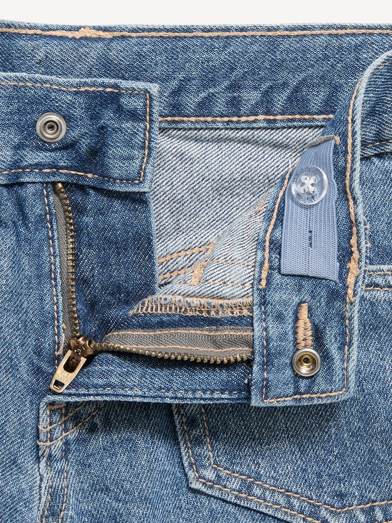 Low-Rise Utility Jean Shorts for Girls