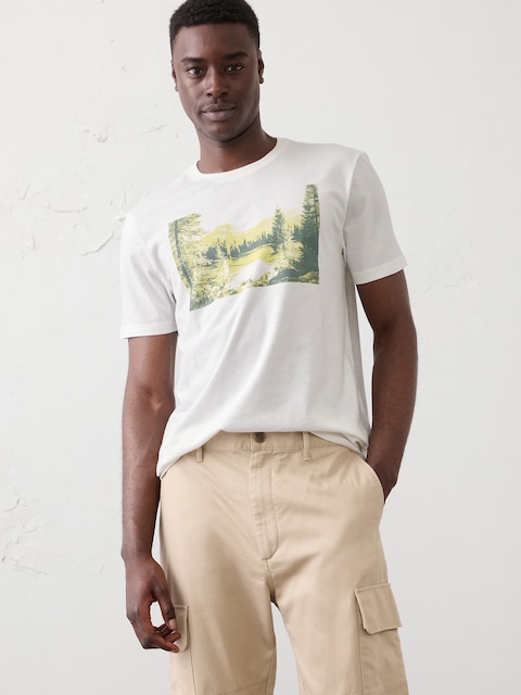 T-shirt Homme Banana Republic Luxe Touch Performance - Vert, Taille S, 100% Coton, Neuf Avec étiquette