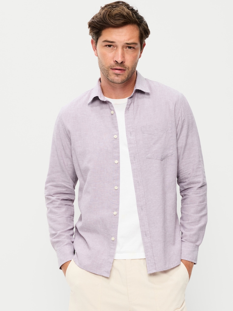 Classic Fit Linen-Blend Shirt