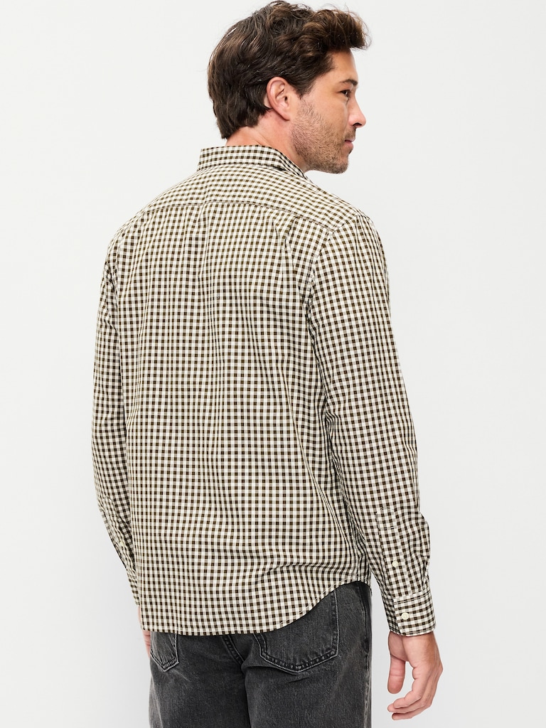 Classic Fit Everyday Plaid Poplin Shirt