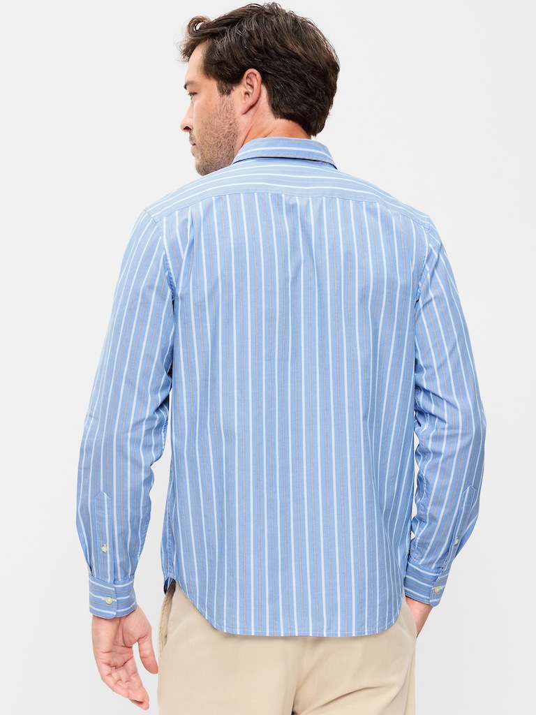 Classic Fit Everyday Striped Poplin Shirt
