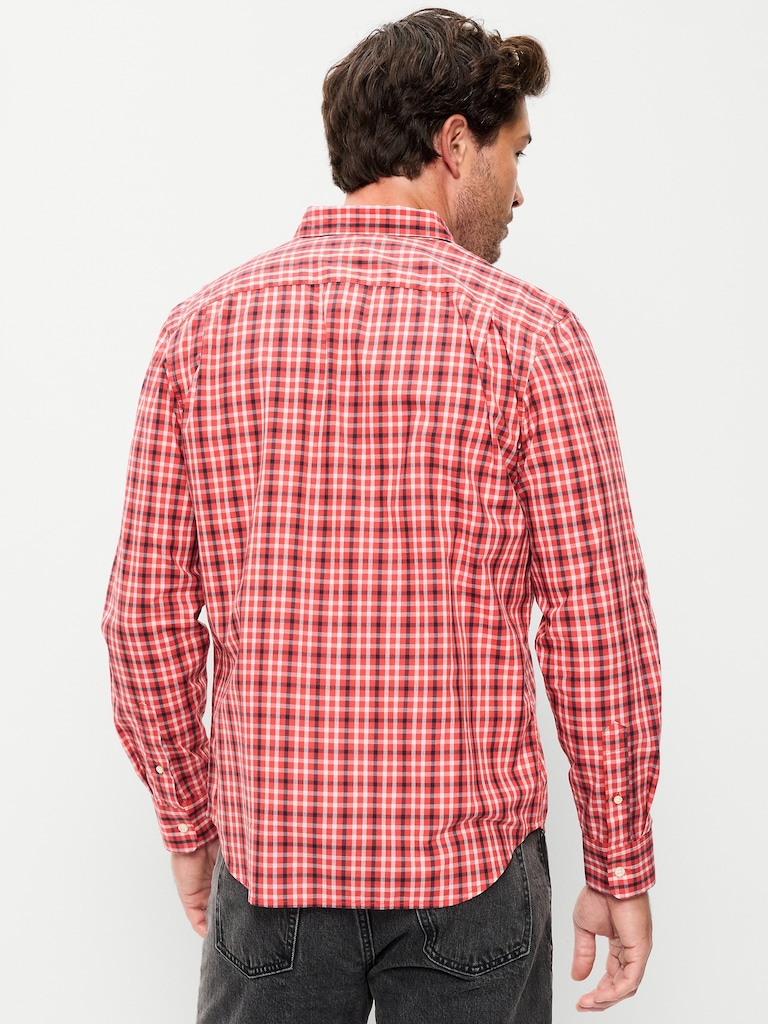 Classic Fit Everyday Plaid Poplin Shirt