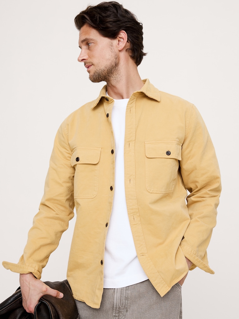 Cotton Twill Shirt Jacket