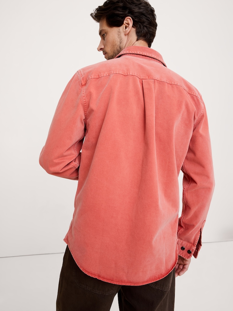 Cotton Twill Shirt Jacket