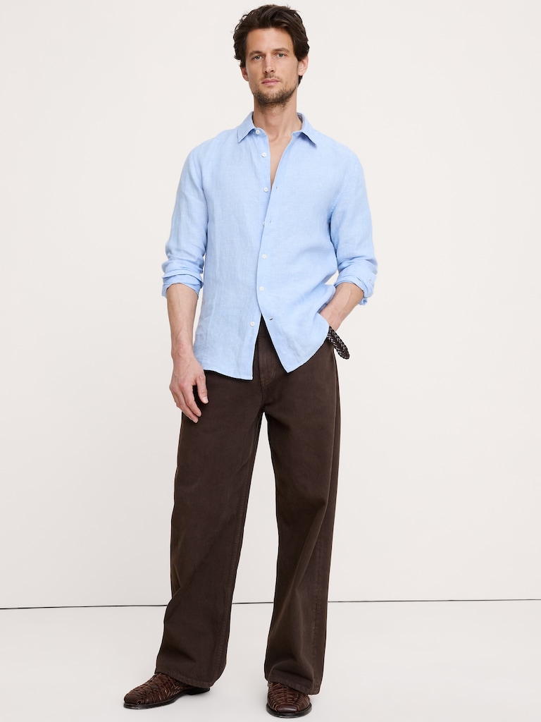 Slim-Fit Linen Shirt