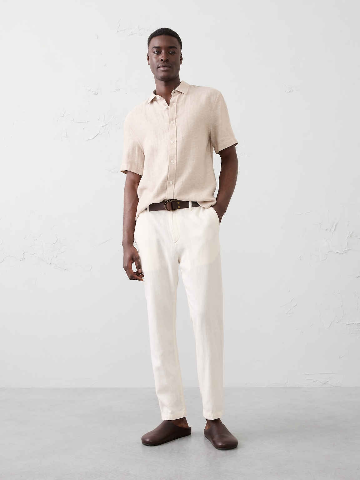 Linen-Blend Pant