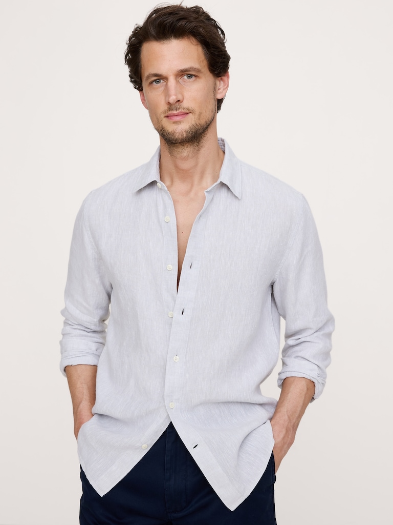 Slim-Fit Linen Shirt