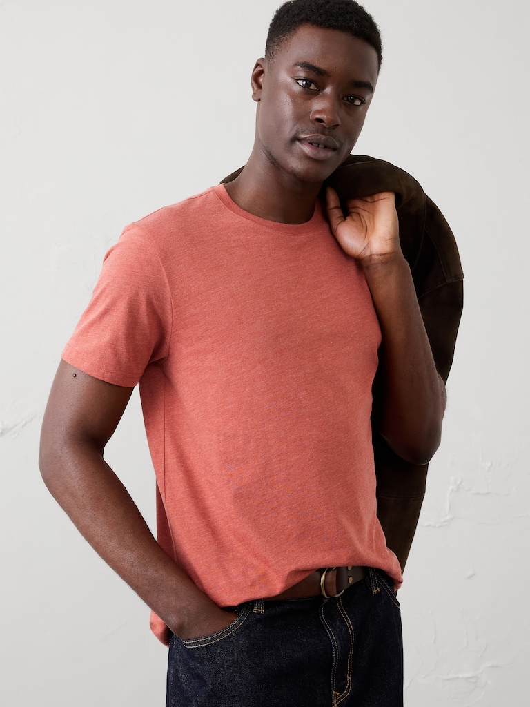 Standard-Fit Premium Wash Crew-Neck T-Shirt