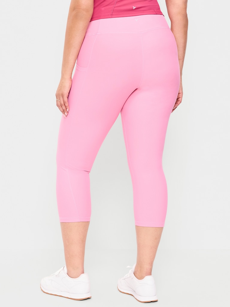 High-Waisted PowerSoft Crop Pocket Leggings