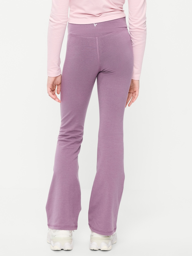 High-Waisted PowerChill Crossover Flared Leggings for Girls